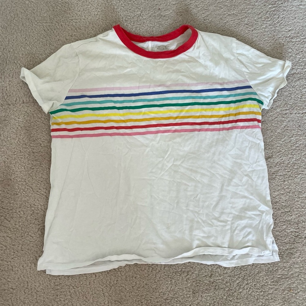 Rainbow White T-shirt from old navy